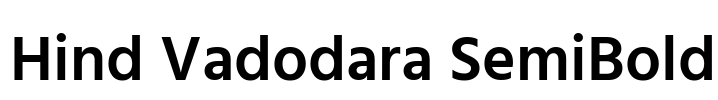 Hind Vadodara SemiBold Font Image