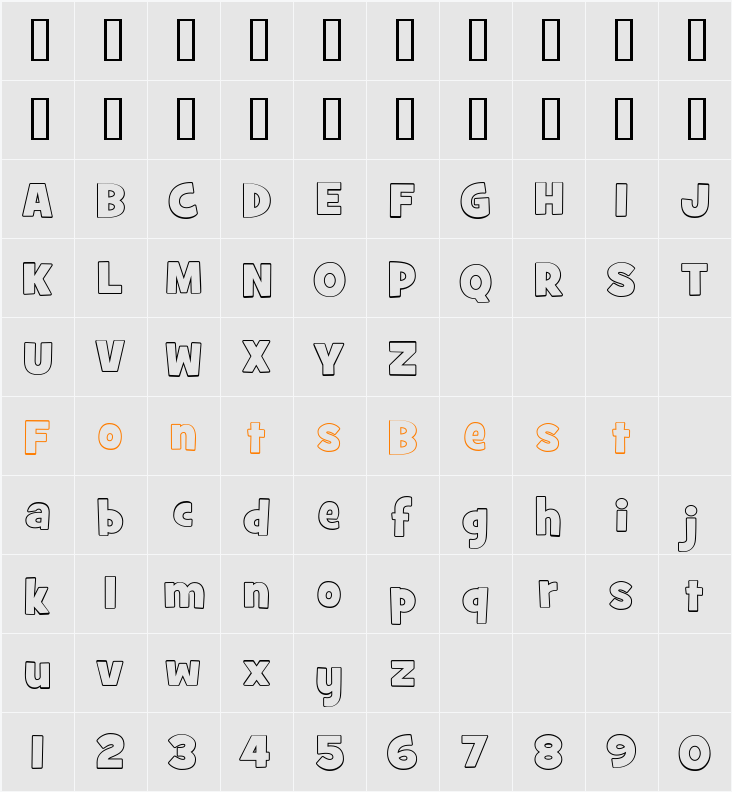 GrilledCheese BTN Out Character Map