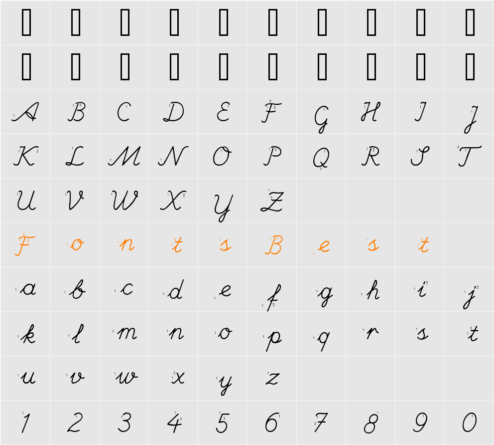 Hand Escort Character Map