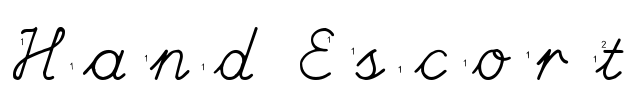 Hand Escort Font Image