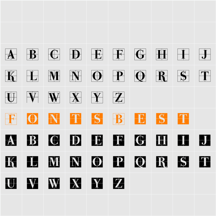 ParmaInitialenMK Character Map