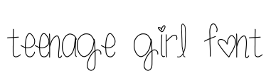 teenage girl font