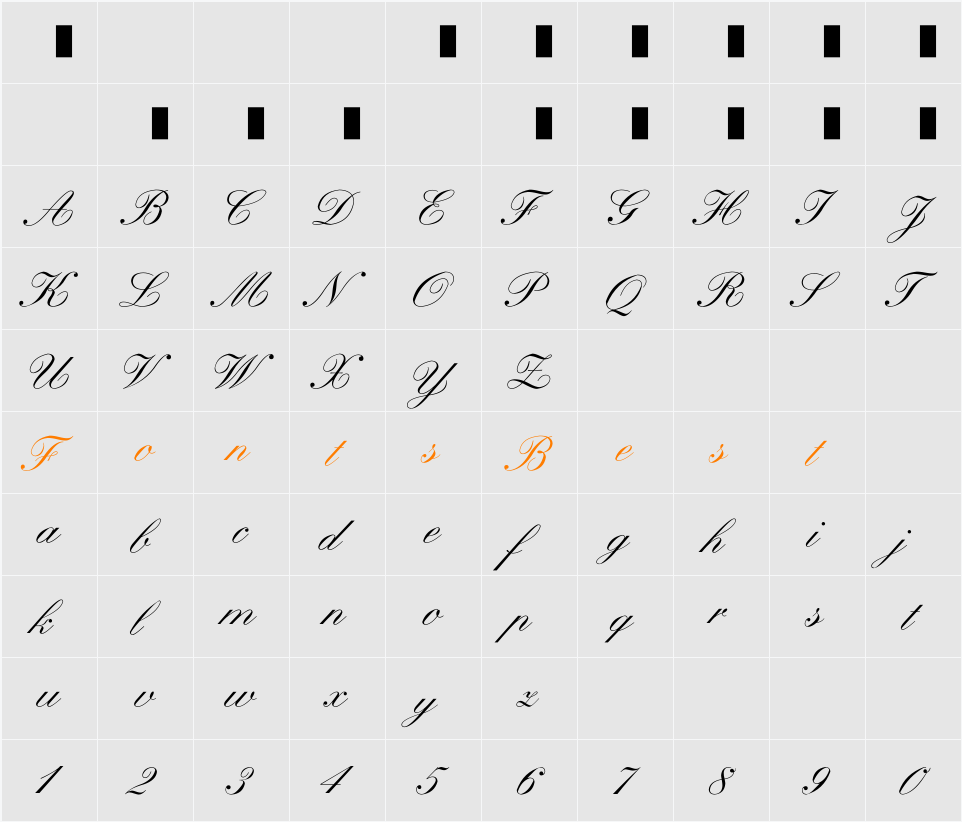 EU-HT Character Map