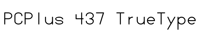 PCPlus 437 TrueType