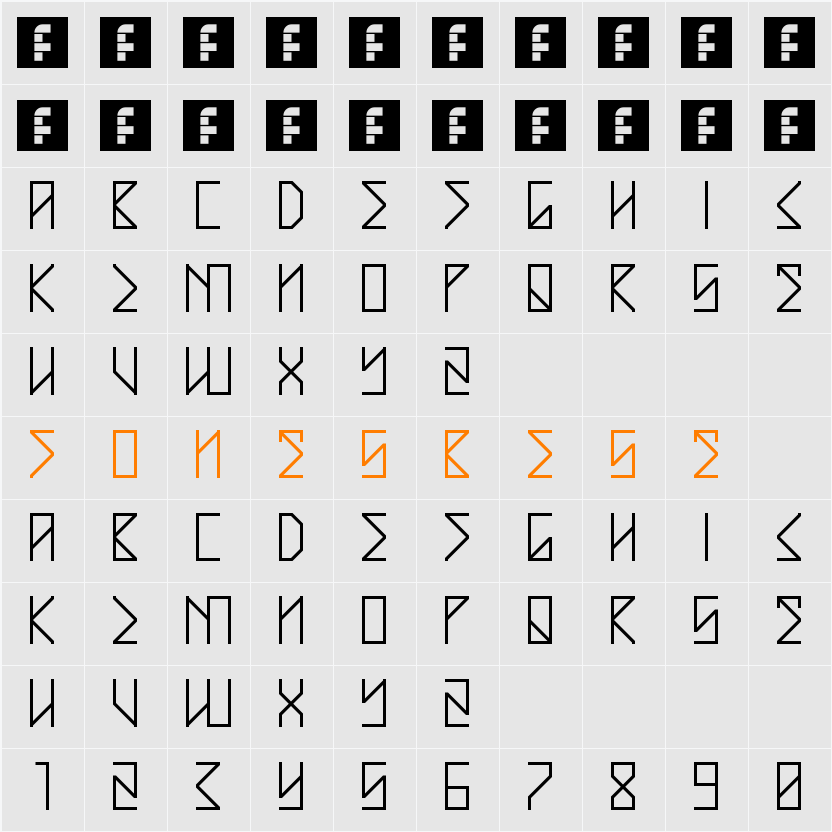 Street Math Character Map