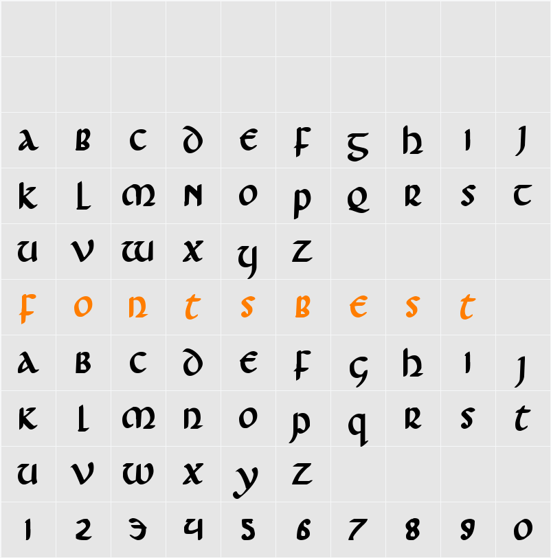 Foucault Bold Character Map