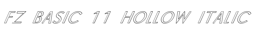 FZ BASIC 11 HOLLOW ITALIC Font Image