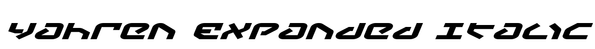 Yahren Expanded Italic