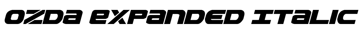 Ozda Expanded Italic Font Image