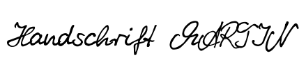 Handschrift MARTIN Font Image