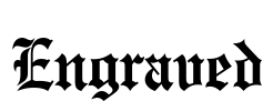 Engraved Font Image