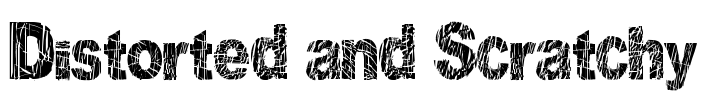 Distorted and Scratchy Font Image