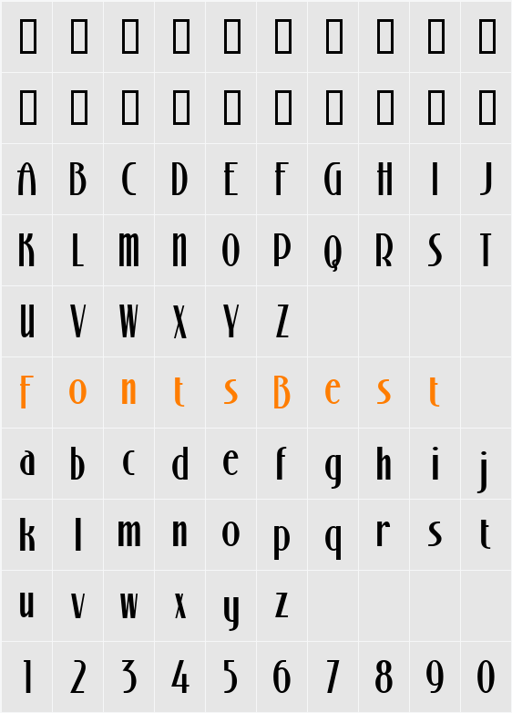 StonyIslandNF Character Map