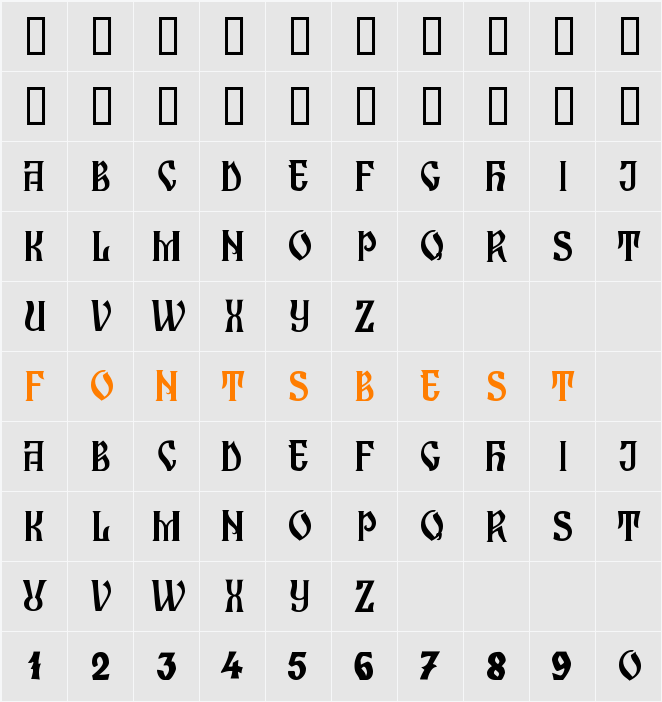 Zamolxis I Character Map