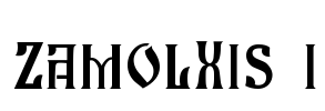 Zamolxis I Font Image