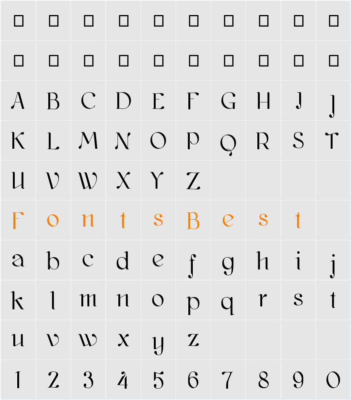 kawoszeh Character Map