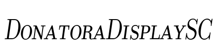 DonatoraDisplaySC Font Image
