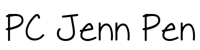 PC Jenn Pen Font Image