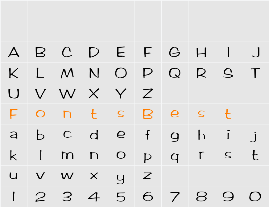 Ticard Character Map