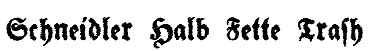 Schneidler Halb Fette Trash Font Image