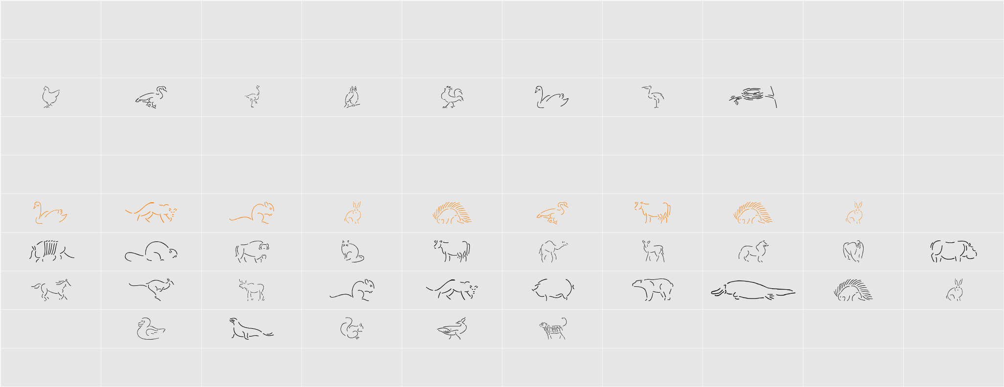 Founa BC Character Map