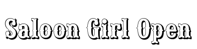 Saloon Girl Open Font Image