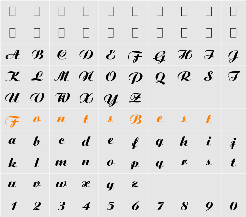 Boyarsky Character Map