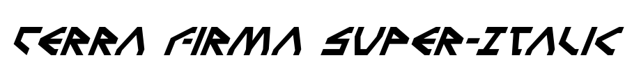 Terra Firma Super-Italic Font Image