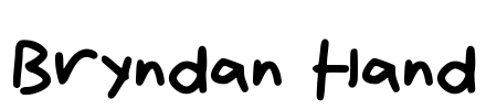 Bryndan Hand Font Image