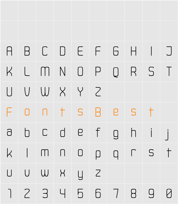 Duster AB Character Map