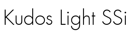 Kudos Light SSi Font Image