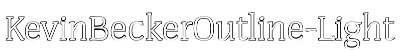 KevinBeckerOutline-Light Font Image