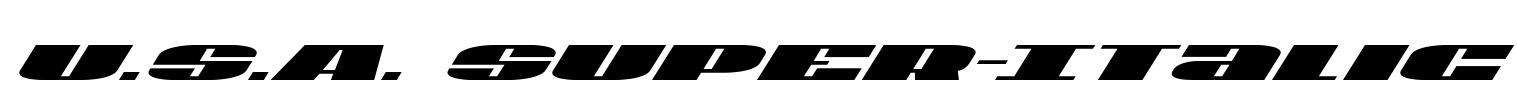 U.S.A. Super-Italic Font Image