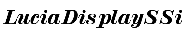 LuciaDisplaySSi Font Image