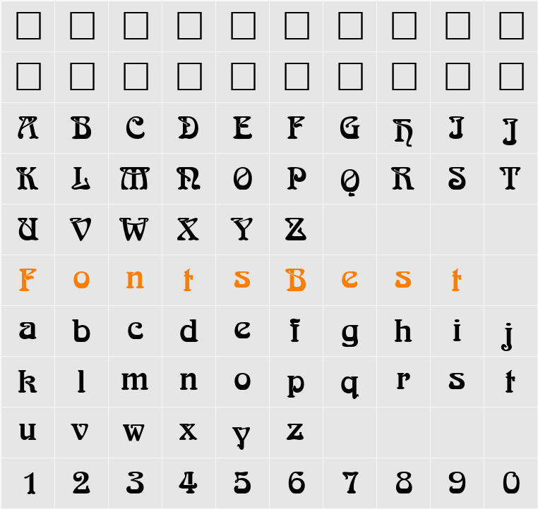 QTArnieB Character Map