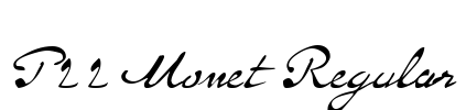 P22 Monet Regular Font Image