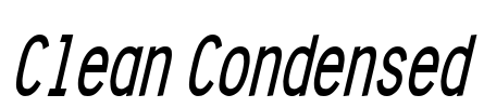 Clean Condensed Font Image