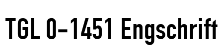 TGL 0-1451 Engschrift Font Image