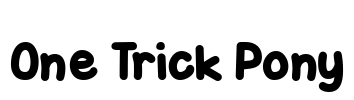 One Trick Pony Font Image