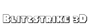 Blitzstrike 3D Font Image