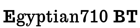Egyptian710 BT Font Image