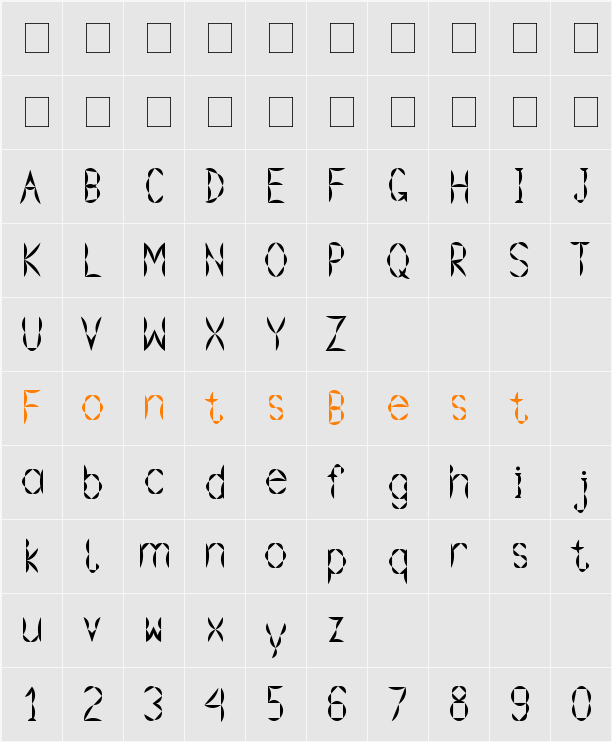 Gramoclericton Character Map
