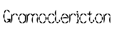 Gramoclericton Font Image