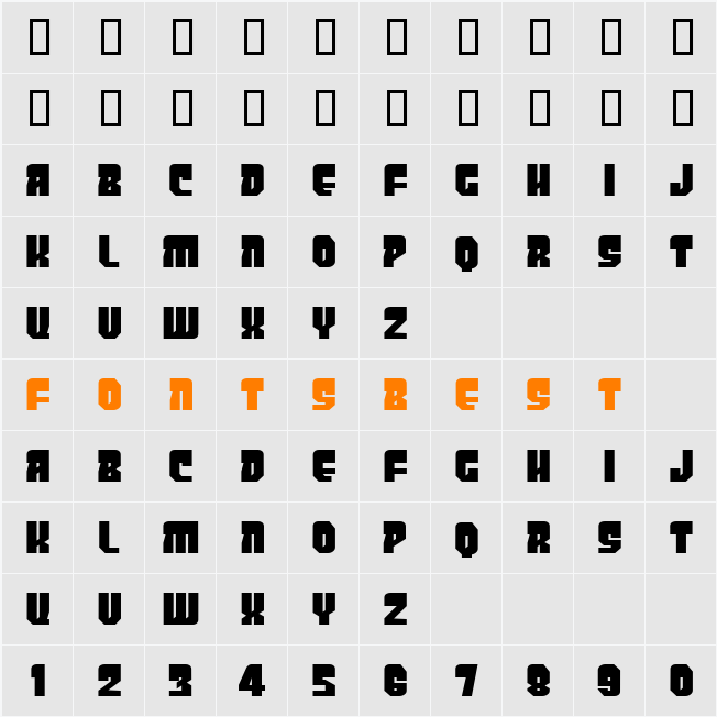 PanicButton BB Character Map