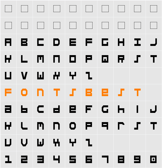 Stuntman Condensed Character Map