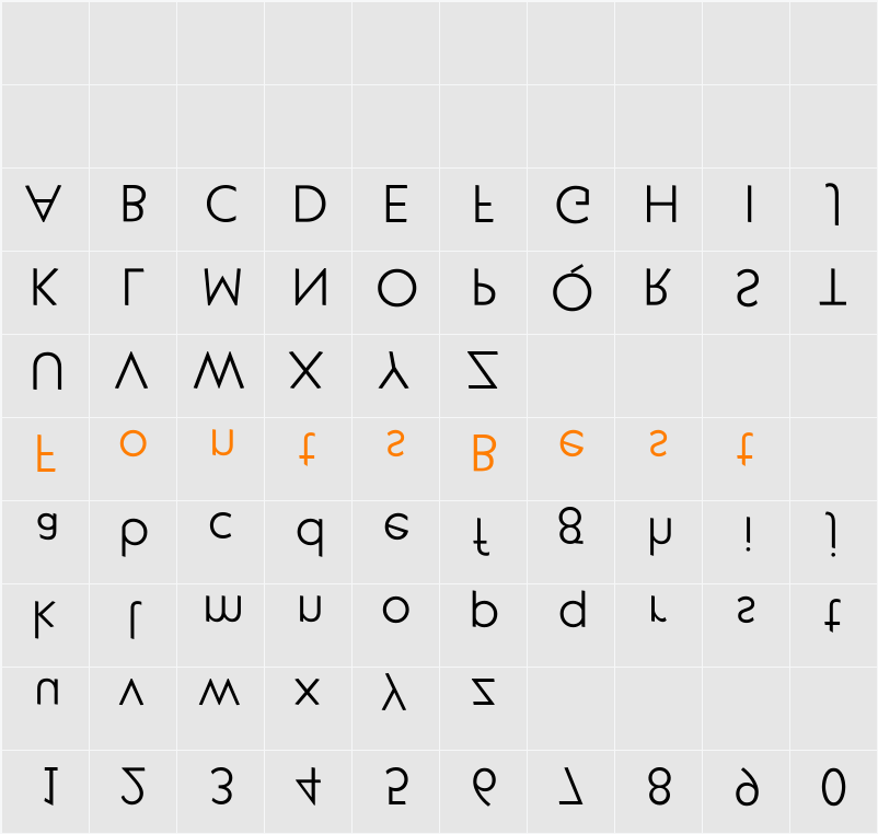 KlillForTypesetters Character Map