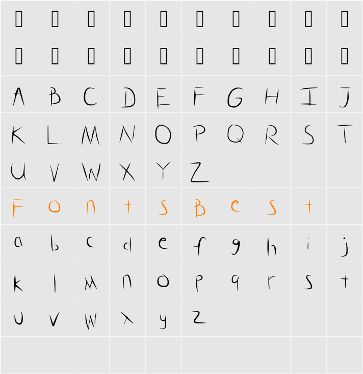 Glass_Hand Character Map