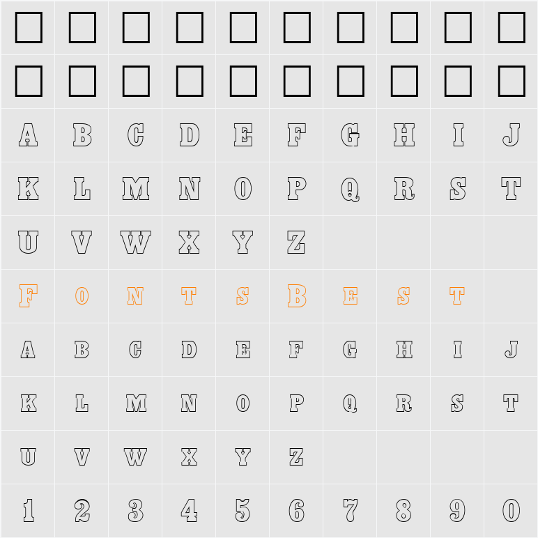 Bounder Character Map
