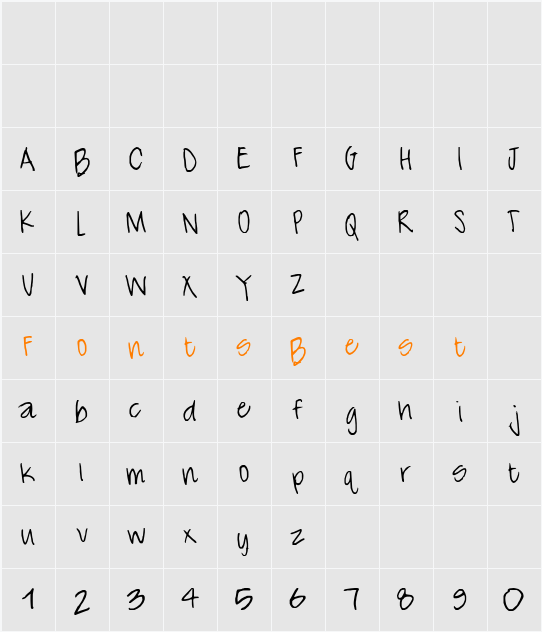 Sherlon Character Map