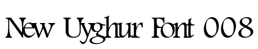 New Uyghur Font 008 Font Image